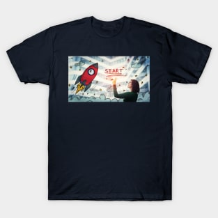 rocket ship take off T-Shirt